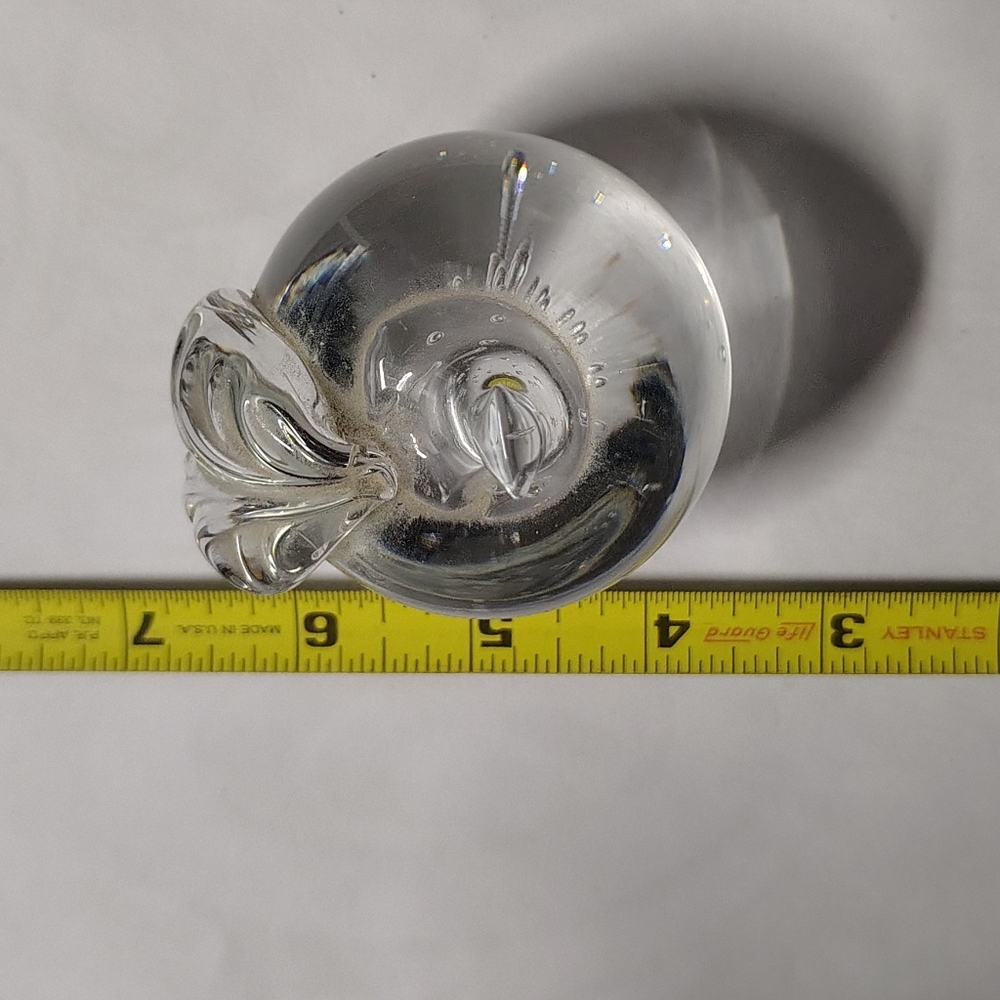 Clear Apple Glass Paperweight